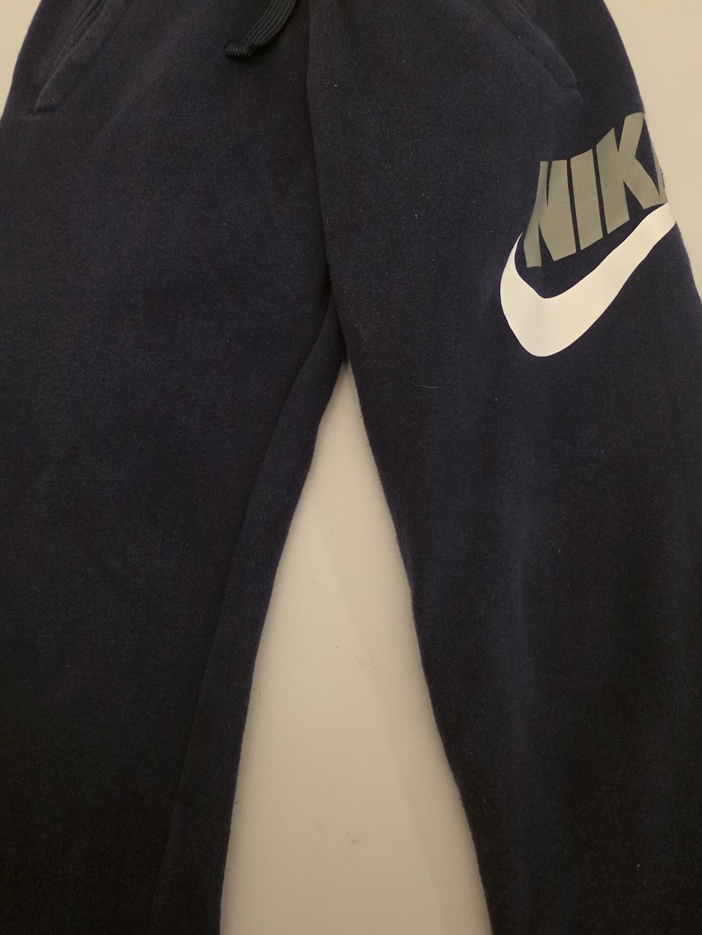 Nike Kids Dark Navy Joggers with White Swoosh